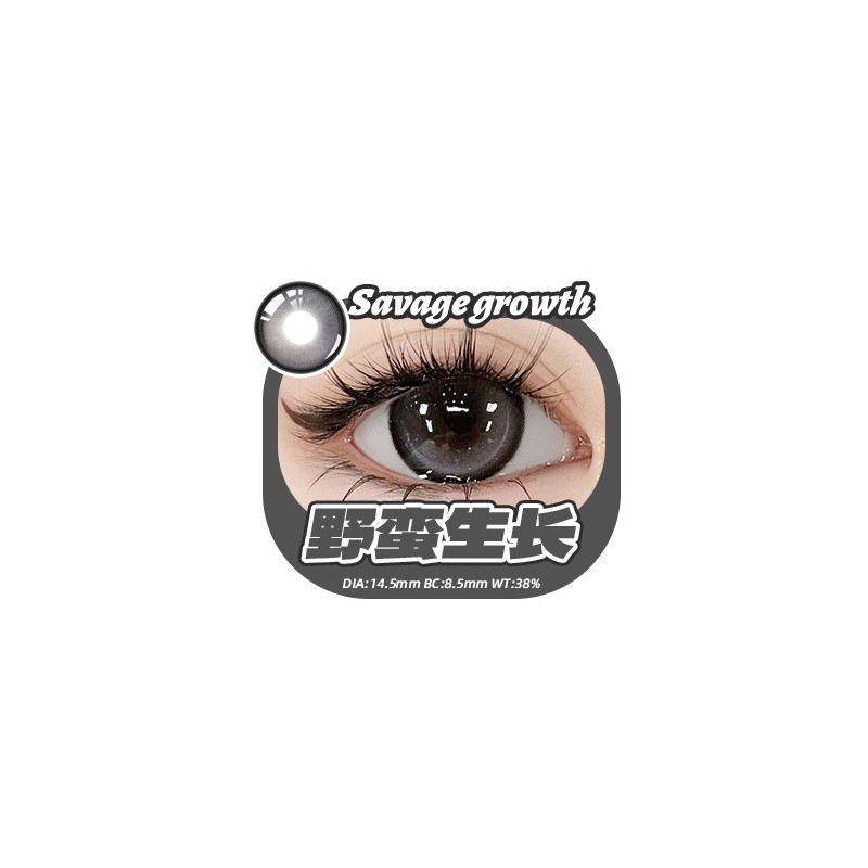 野蛮生长 grey color contact lens 14.5mm 1piece