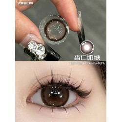 杏仁奶糖Almond Brown color contact lens DIA 14.5mm 1 piece